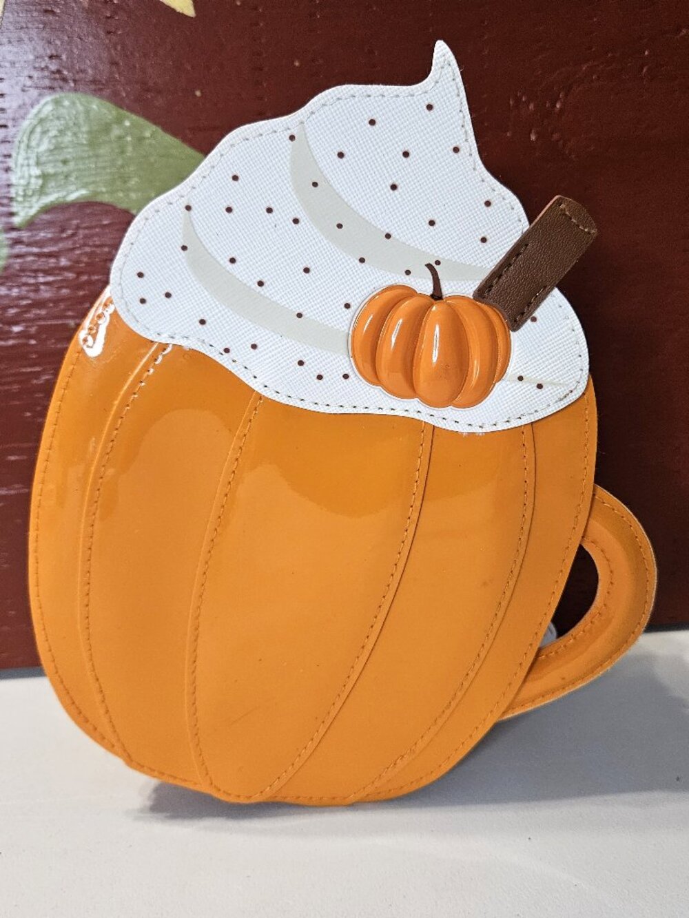 Bath Body Works Pumpkin Latte Cosmetic Bag Orange Fall Mug Mini Limited Edition
